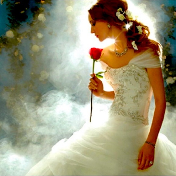 Alfred Angelo Disney Collection Belle. Corset Cathedral veil In preservation box - Picture 1 of 10